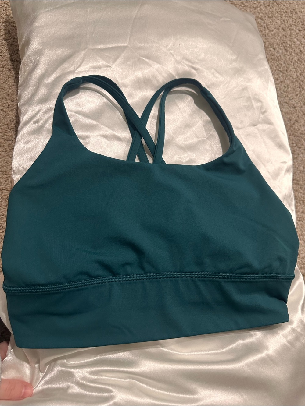 Lululemon Energy Longline Bra size 8 in color Storm Teal - Picture 9 of 9